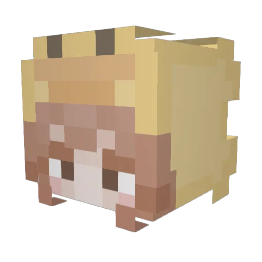 mk_oO Minecraft avatar head, 3D render