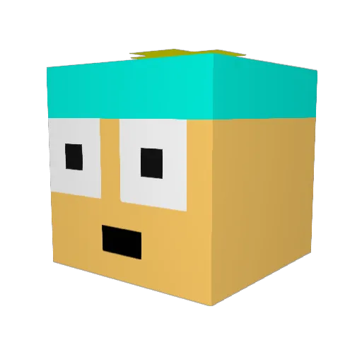 mkarlan Minecraft avatar head, 3D render