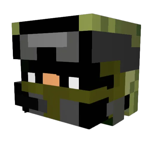 mkdcrafter Minecraft avatar head, 3D render