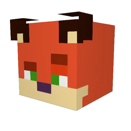 mkdir_92 Minecraft avatar head, 3D render