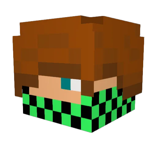 mkdkor Minecraft avatar head, 3D render