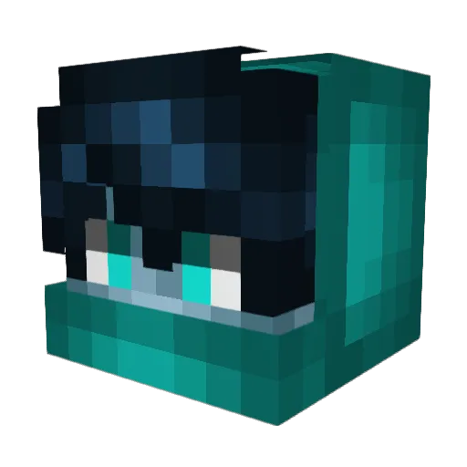 mkdn Minecraft avatar head, 3D render