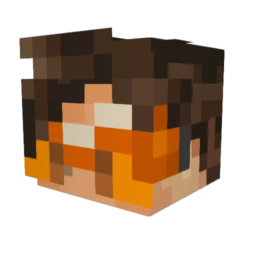 mkdo Minecraft avatar head, 3D render