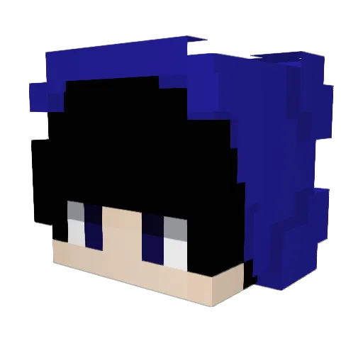 mkeu Minecraft avatar head, 3D render