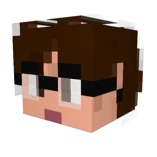 mkflow Minecraft avatar head, 3D render