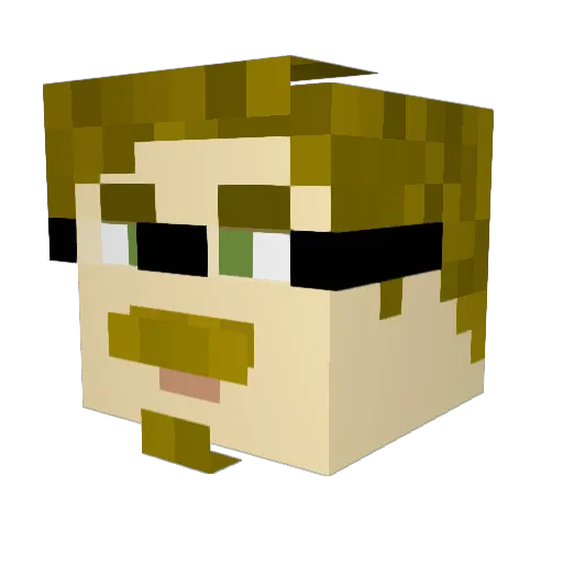 mkicjn Minecraft avatar head, 3D render