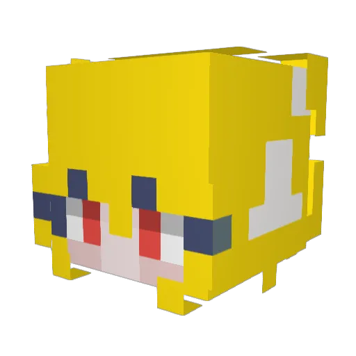mkjxc Minecraft avatar head, 3D render