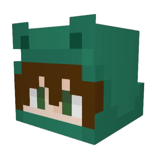 mkjz Minecraft avatar head, 3D render