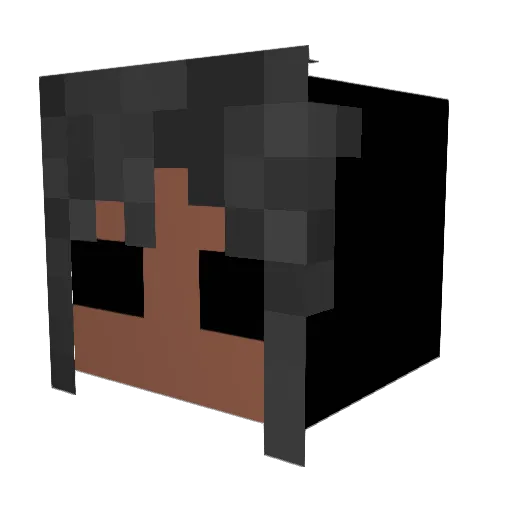mkkda Minecraft avatar head, 3D render