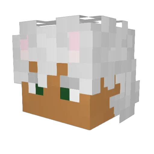 mkku Minecraft avatar head, 3D render