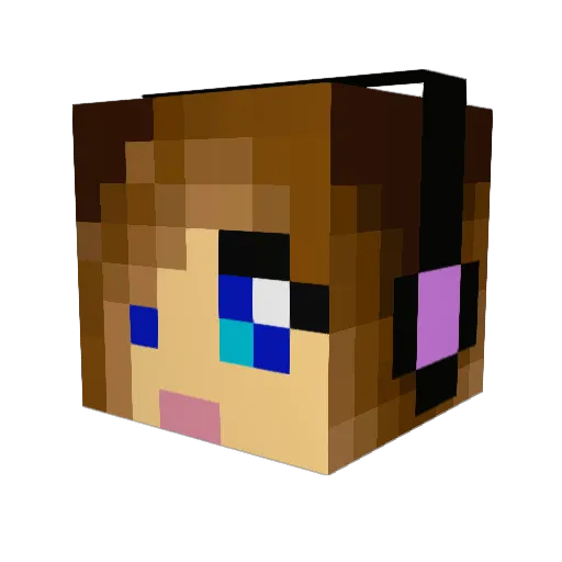 mkla04 Minecraft avatar head, 3D render
