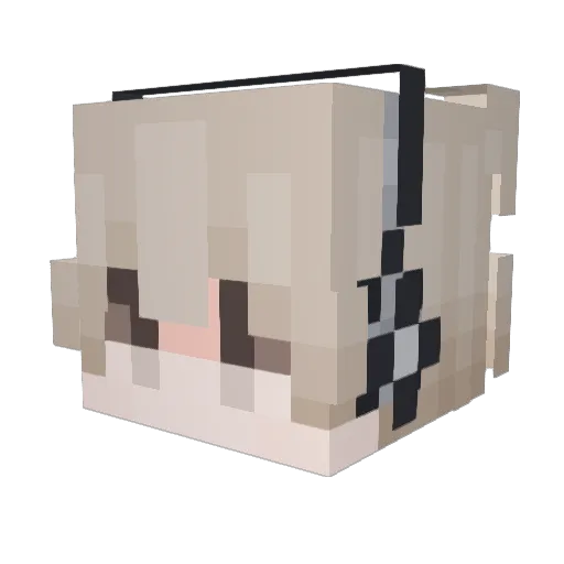 mkmk12_ Minecraft avatar head, 3D render