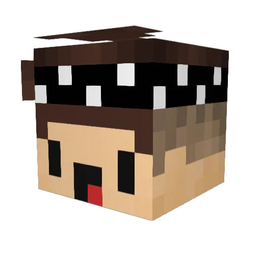 mkn_1337 Minecraft avatar head, 3D render