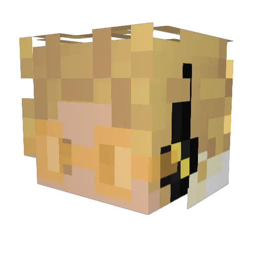 mkoza Minecraft avatar head, 3D render