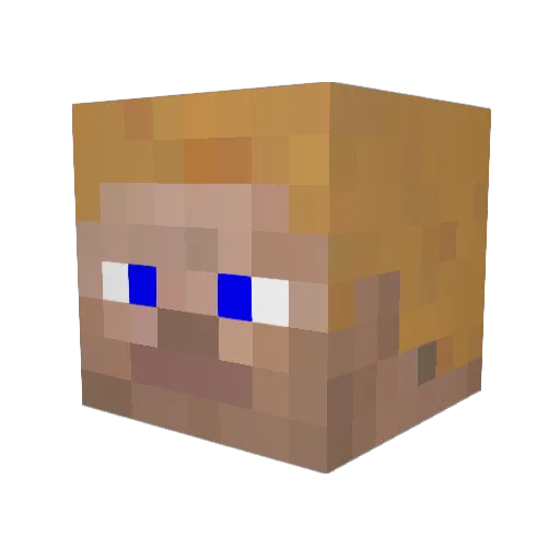 mkrmr Minecraft avatar head, 3D render