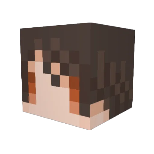 mkshi Minecraft avatar head, 3D render