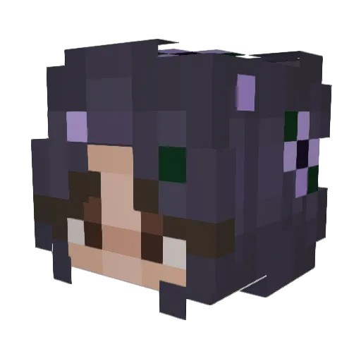 mkybba Minecraft avatar head, 3D render