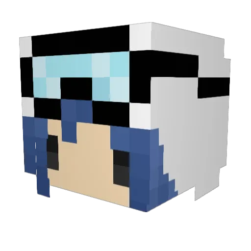 mkzinak Minecraft avatar head, 3D render