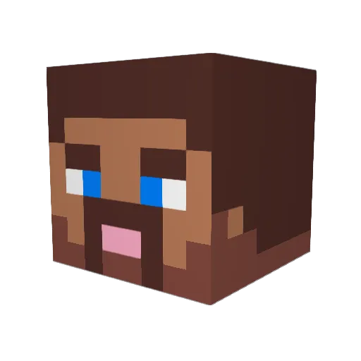 mlamw2rdr Minecraft avatar head, 3D render