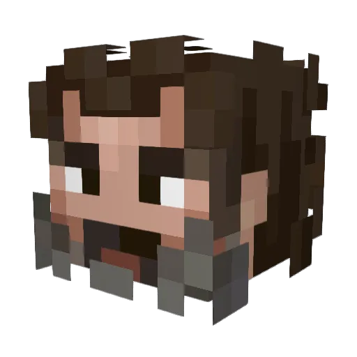 mlaticka_007 Minecraft avatar head, 3D render