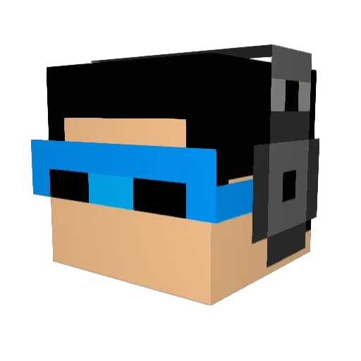 mlavgn Minecraft avatar head, 3D render