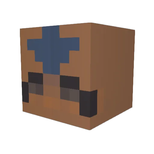 mlayi Minecraft avatar head, 3D render