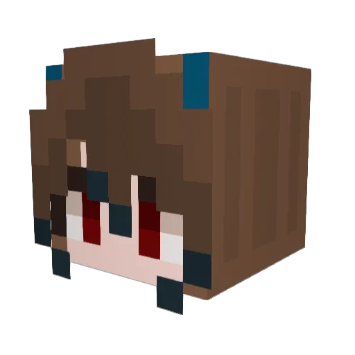 mleddin Minecraft avatar head, 3D render