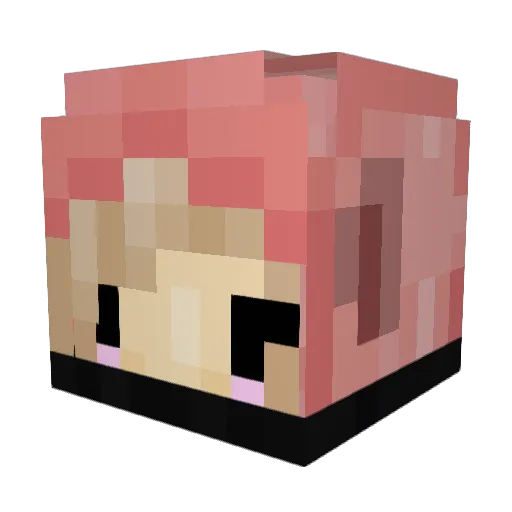 mleowm Minecraft avatar head, 3D render