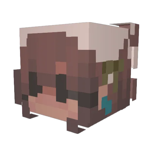 mlftaxi Minecraft avatar head, 3D render