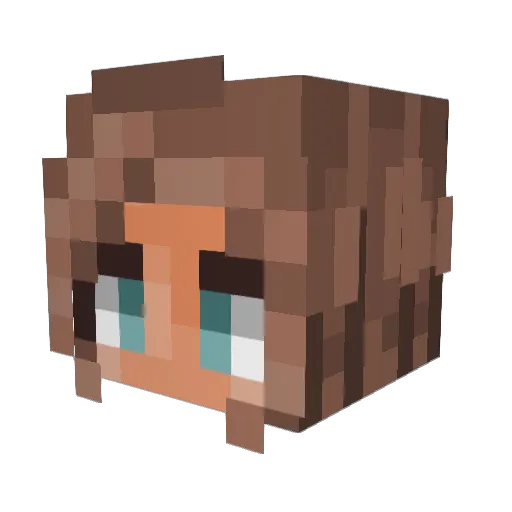 mlg_clarisse Minecraft avatar head, 3D render