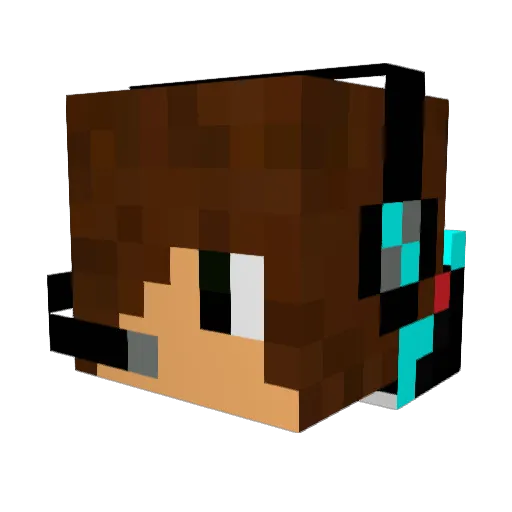 mlgvortex Minecraft avatar head, 3D render