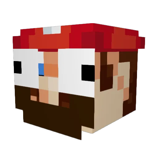 mlha Minecraft avatar head, 3D render