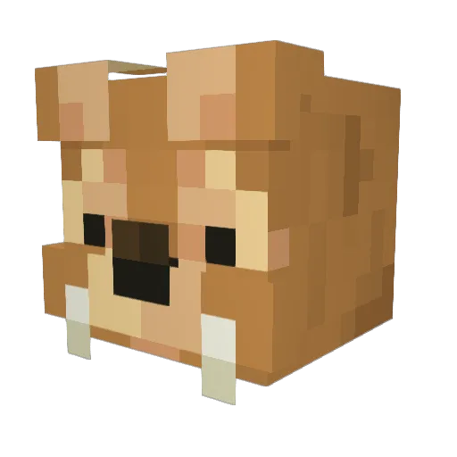 mlikudon Minecraft avatar head, 3D render
