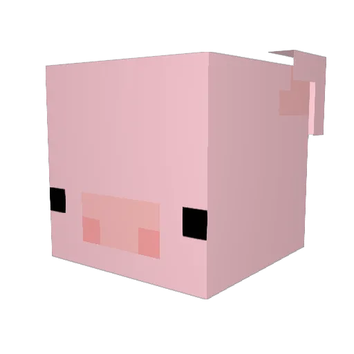 mlkblz Minecraft avatar head, 3D render
