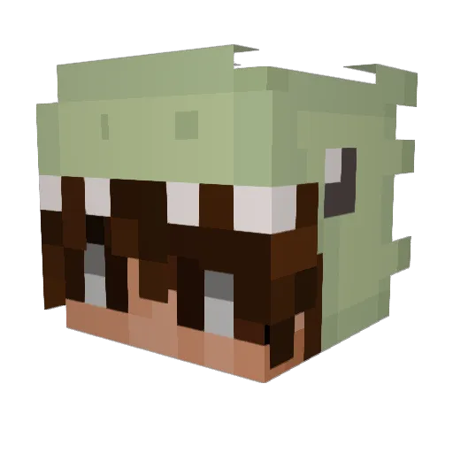 mlke_0 Minecraft avatar head, 3D render