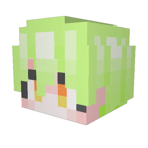 mlkye Minecraft avatar head, 3D render