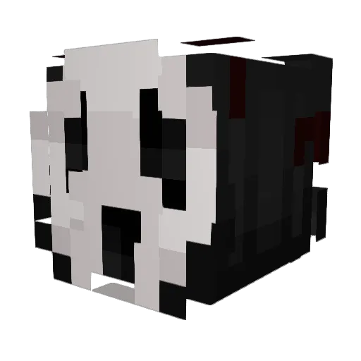 mlkzkk Minecraft avatar head, 3D render