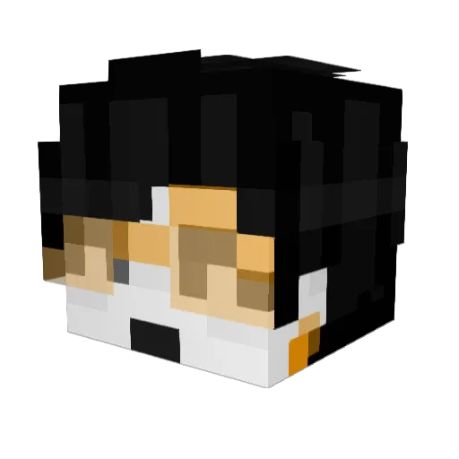 mlnprst Minecraft avatar head, 3D render
