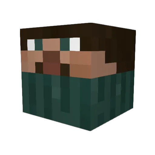 mlody_borek Minecraft avatar head, 3D render