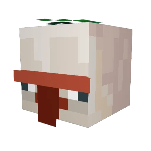 mlody_cristal Minecraft avatar head, 3D render