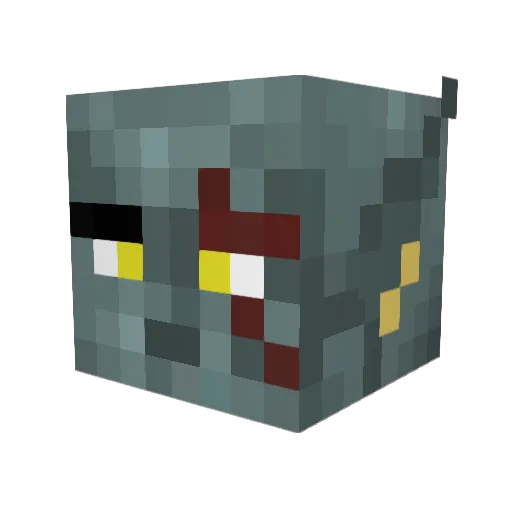 mlody_kw Minecraft avatar head, 3D render