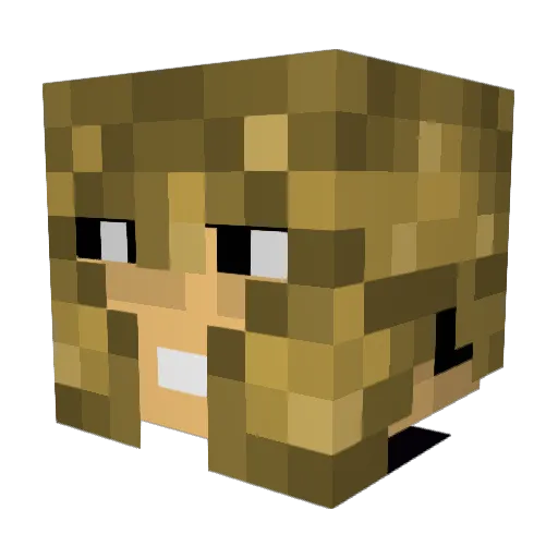 mlow12 Minecraft avatar head, 3D render