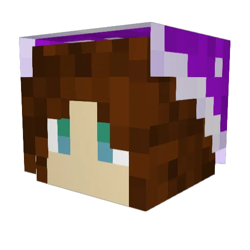 mlpizza Minecraft avatar head, 3D render