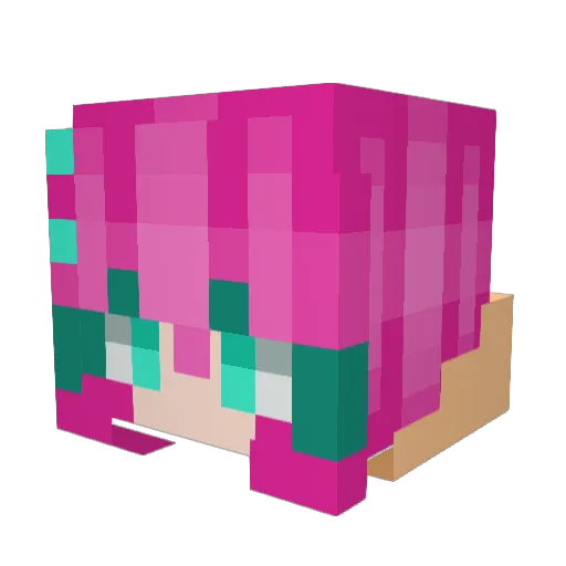 mlpstarburst Minecraft avatar head, 3D render