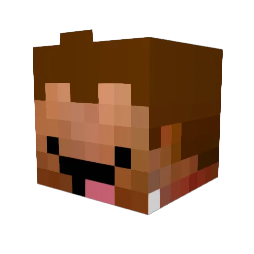 mlsjms Minecraft avatar head, 3D render