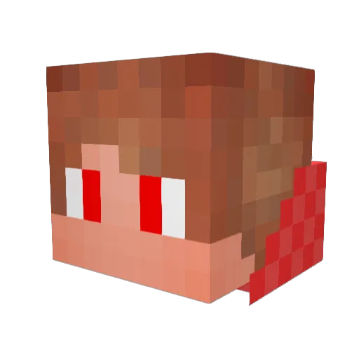 mltyu Minecraft avatar head, 3D render