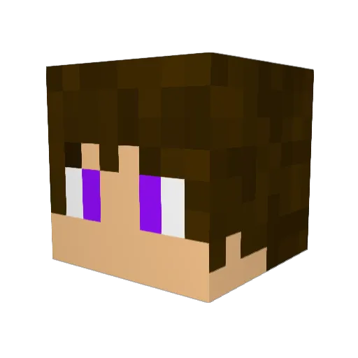 mlxi Minecraft avatar head, 3D render