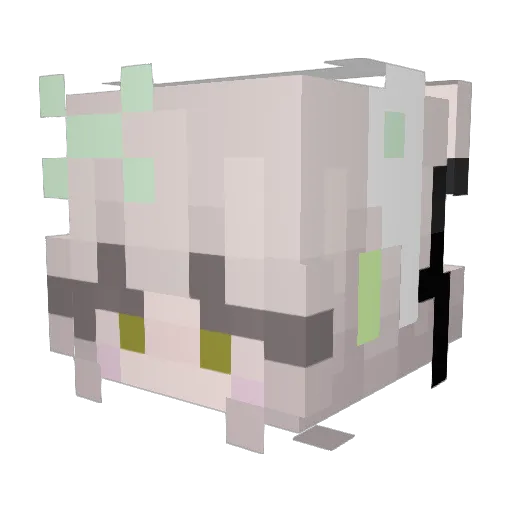 mm12345mm Minecraft avatar head, 3D render