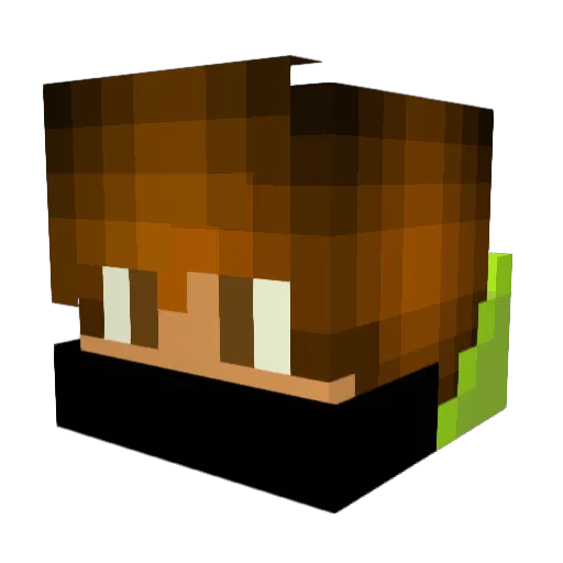 mm7undee Minecraft avatar head, 3D render