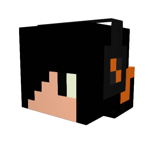 mmZo6 Minecraft avatar head, 3D render